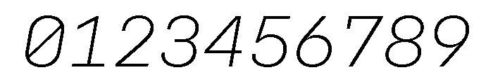 Config Mono Extra Light Italic Font OTHER CHARS