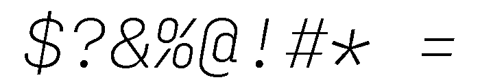 Config Mono Extra Light Italic Font OTHER CHARS