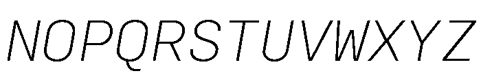 Config Mono Extra Light Italic Font UPPERCASE