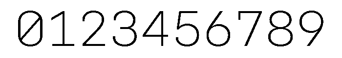 Config Mono Extra Light Font OTHER CHARS