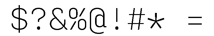 Config Mono Extra Light Font OTHER CHARS