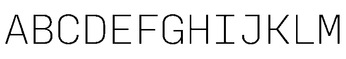 Config Mono Extra Light Font UPPERCASE