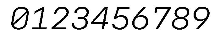 Config Mono Light Italic Font OTHER CHARS