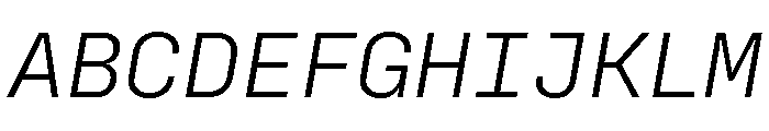 Config Mono Light Italic Font UPPERCASE