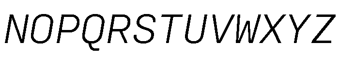 Config Mono Light Italic Font UPPERCASE