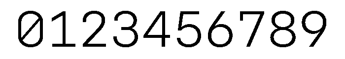 Config Mono Light Font OTHER CHARS