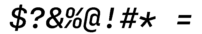 Config Mono Medium Italic Font OTHER CHARS