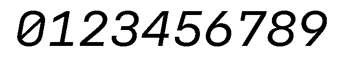 Config Mono Regular Italic Font OTHER CHARS
