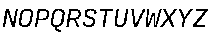 Config Mono Regular Italic Font UPPERCASE