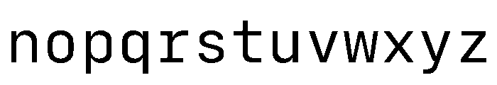 Config Mono Regular Font LOWERCASE