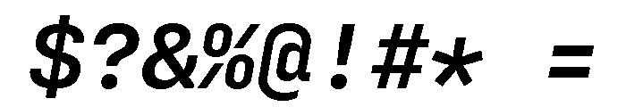 Config Mono Semi Bold Italic Font OTHER CHARS