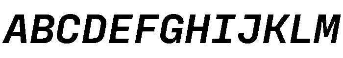 Config Mono Semi Bold Italic Font UPPERCASE