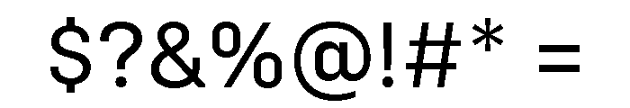 Config Regular Font OTHER CHARS