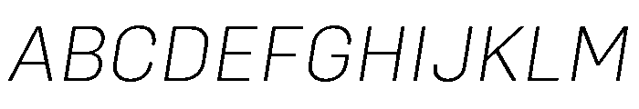 Config Rounded Extra Light Italic Font UPPERCASE