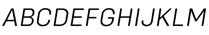 Config Rounded Light Italic Font UPPERCASE