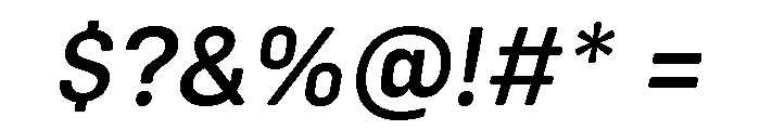 Config Rounded Medium Italic Font OTHER CHARS