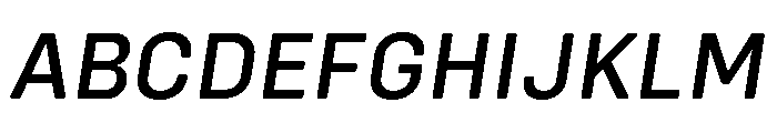 Config Rounded Medium Italic Font UPPERCASE