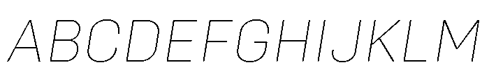 Config Rounded Thin Italic Font UPPERCASE