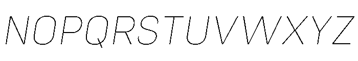 Config Rounded Thin Italic Font UPPERCASE