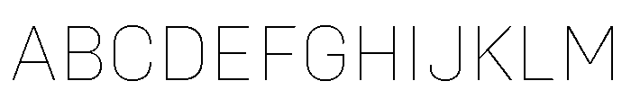 Config Rounded Thin Font UPPERCASE