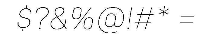 Config Thin Italic Font OTHER CHARS