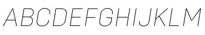 Config Thin Italic Font UPPERCASE