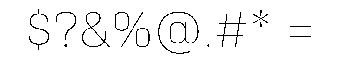 Config Thin Font OTHER CHARS