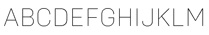 Config Thin Font UPPERCASE