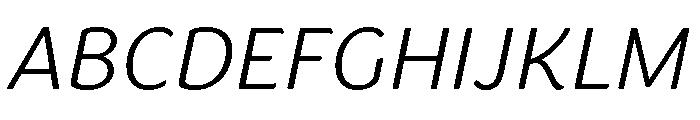 Congenial Extra Light Italic Font UPPERCASE