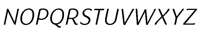 Congenial Extra Light Italic Font UPPERCASE