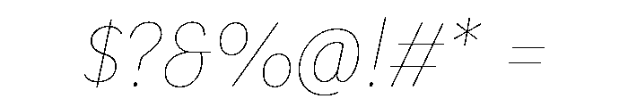 Congenial Hairline Italic Font OTHER CHARS