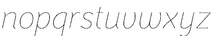 Congenial Hairline Italic Font LOWERCASE