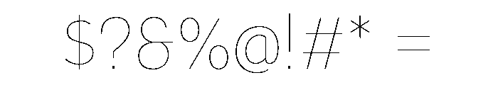 Congenial Hairline Font OTHER CHARS