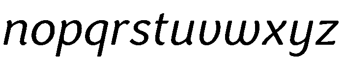 Congenial Light Italic Font LOWERCASE
