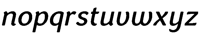 Congenial Regular Italic Font LOWERCASE