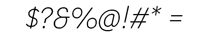 Congenial Thin Italic Font OTHER CHARS