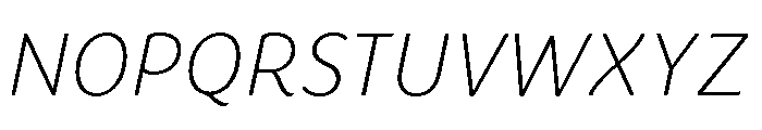 Congenial Thin Italic Font UPPERCASE