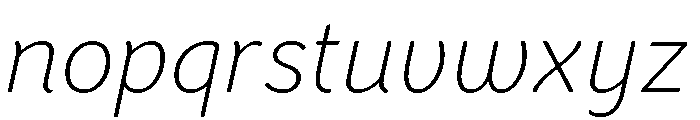 Congenial Thin Italic Font LOWERCASE