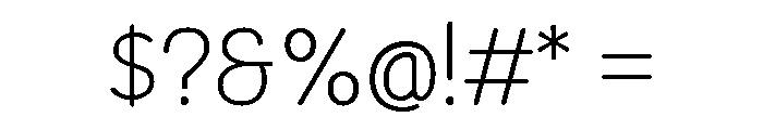 Congenial Thin Font OTHER CHARS