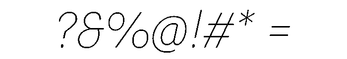 Congenial Ultra Light Italic Font OTHER CHARS