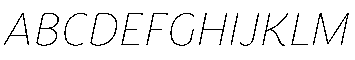 Congenial Ultra Light Italic Font UPPERCASE