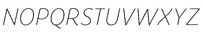 Congenial Ultra Light Italic Font UPPERCASE