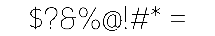Congenial Ultra Light Font OTHER CHARS