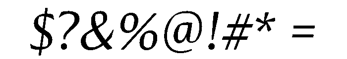 Conglomerate Book Italic Font OTHER CHARS