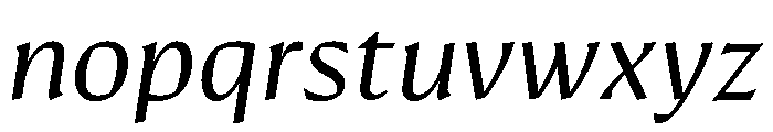 Conglomerate Book Italic Font LOWERCASE