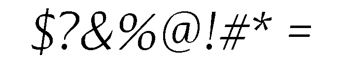 Conglomerate Light Italic Font OTHER CHARS