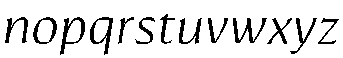 Conglomerate Light Italic Font LOWERCASE