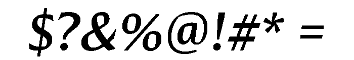 Conglomerate Medium Italic Font OTHER CHARS