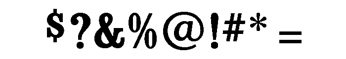 Consort Condensed Bold Font OTHER CHARS
