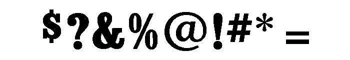 Consort Condensed Extra Bold Font OTHER CHARS